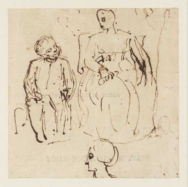 Study for ‘Don Quixote’: Sancho and the Duchess