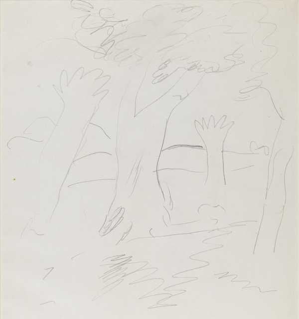 Study of landscape with trees‘, David Jones, 19309‘, David Jones, 1930