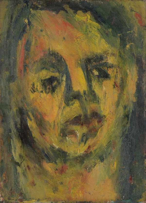‘Self-Portrait‘, Leon Kossoff, c.1952 | Tate