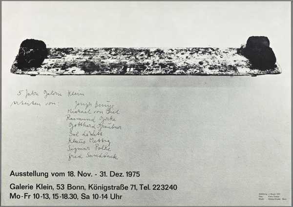 Jahre Galerie Klein.
