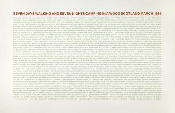Seven Days Walking and Seven Nights Camping in a Wood Scotland March 1985