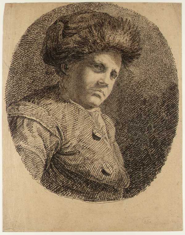 Portrait of a Man in a Fur Cap, Three-Quarters to Right