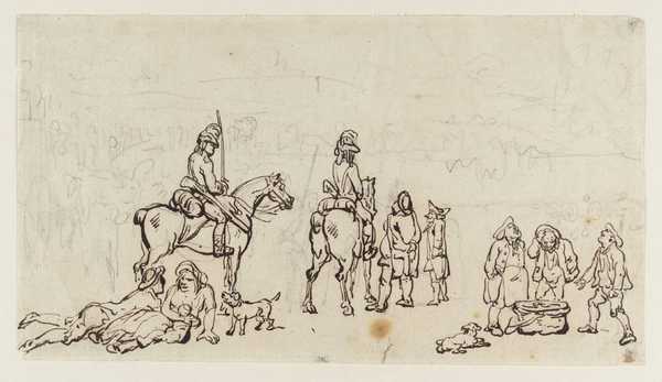 Cavalry by a Lake