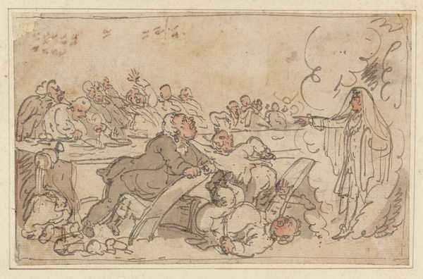 The Mansion House Monitor. An Accusing Ghost at a Dinner Table