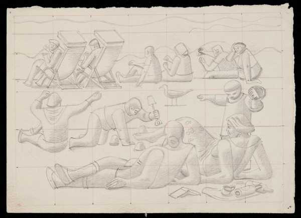 Families on a beach