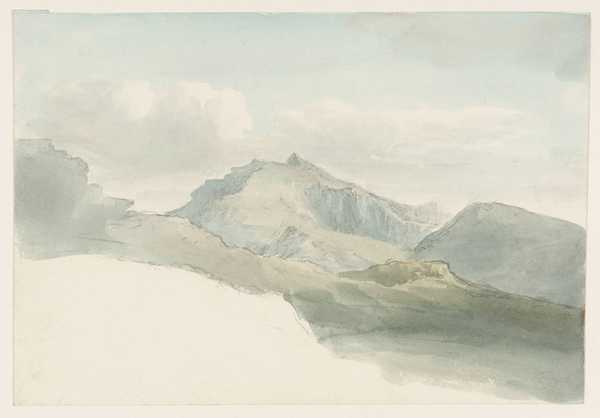 Snowdon on the Bangor Road about 7 Miles form Carnarvon. Verso: Sketch