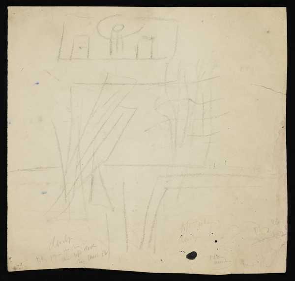 Rough Compositional Drawing By Cecil Collins‘, Cecil Collins‘, Cecil 