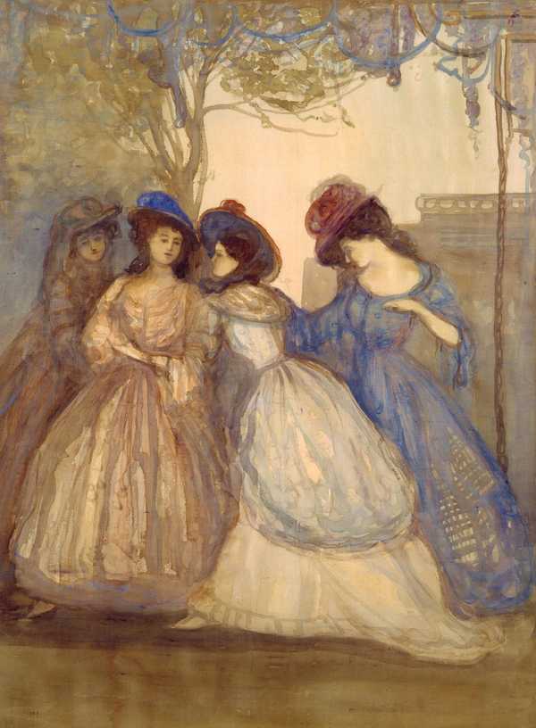 ‘Gossip‘, Charles Conder, ?exhibited 1904 Tate