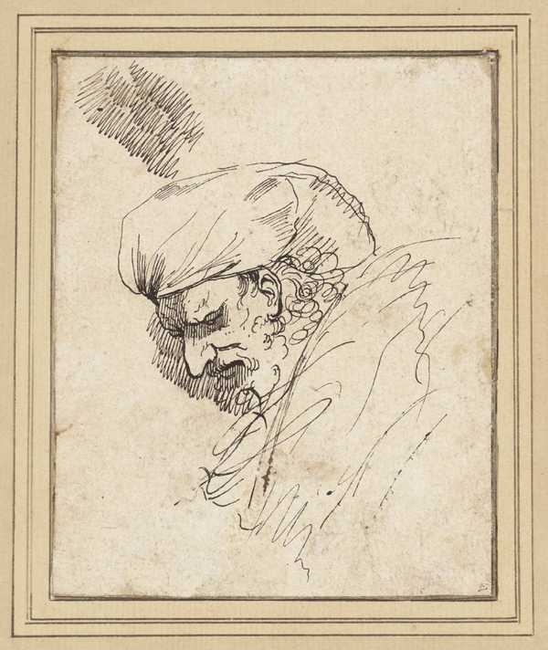 Head of a Man in a Cloth Headdress