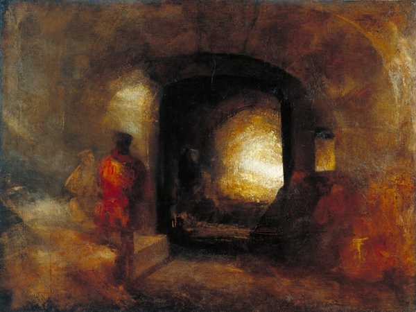 ‘Figures in a Building‘, Joseph Mallord William Turner, c.1830–5 | Tate