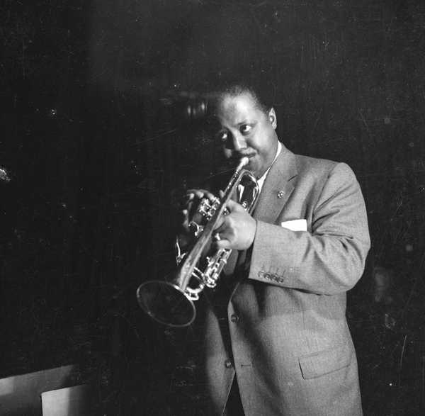 Photograph of unidentified jazz musician, performing on trumpet‘, Nigel ...