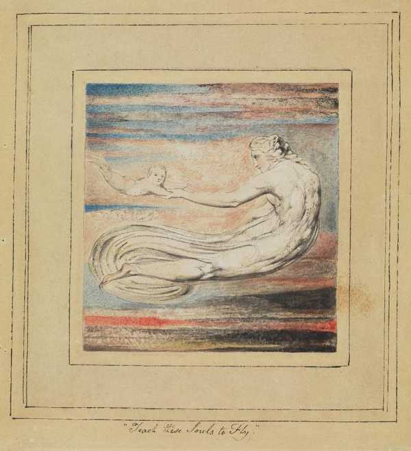 Plate 2 of ‘Urizen’: ‘Teach these Souls to Fly’