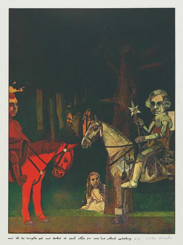 ‘and the two knights sat and looked at each other without speaking’