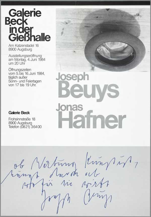 Joseph Beuys and Jonas Hafner. Galerie Beck, Augsburg