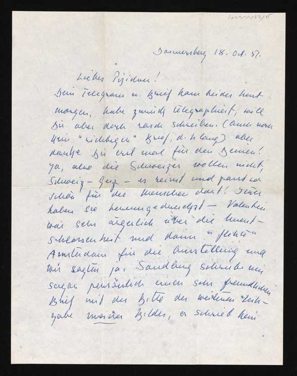 Letter from Mathilde Beckmann‘, Mathilde Beckmann, recipient: Marie ...