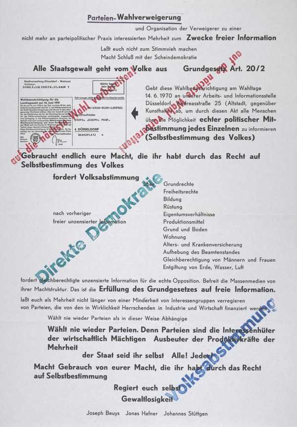Direkte Demokratie Volksabstimmung, Düsseldorf