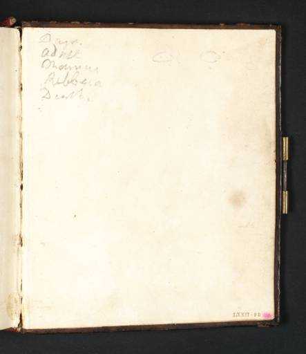 ‘Notes on Nicolas Poussin (Inscriptions by Turner)‘, Joseph Mallord ...