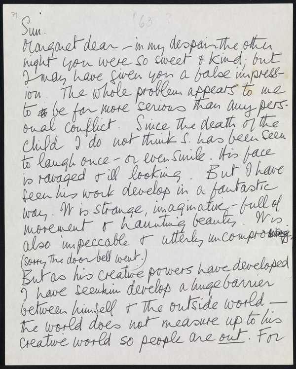 Letter sent by Barbara Hepworth to Margaret Gardiner‘, Dame Barbara ...