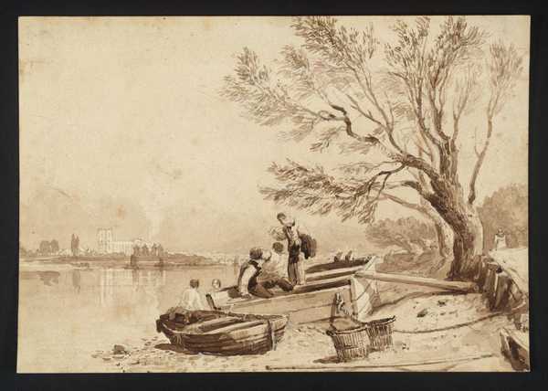 Bathers; Westminster Bridge in the Distance