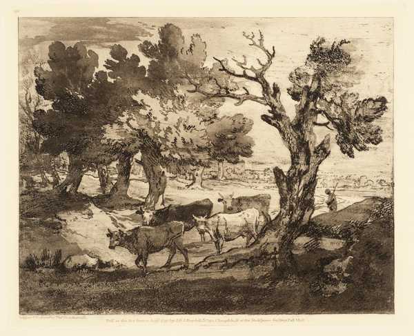 Wooded Landscape with Herdsman and Four Cows