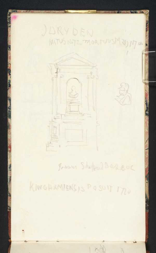‘Dryden Monument, Westminster Abbey‘, Joseph Mallord William Turner, c
