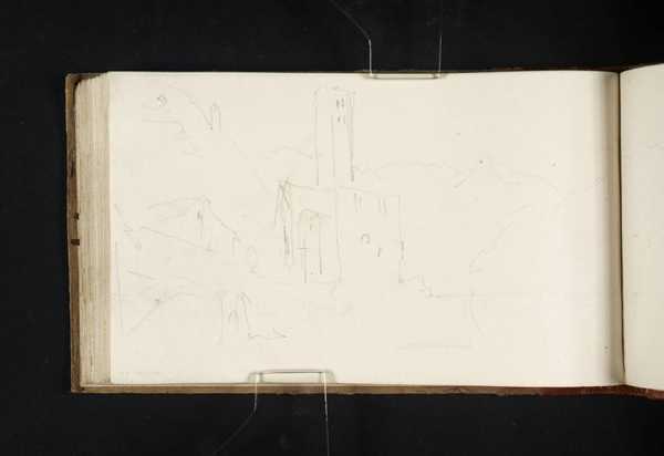 ‘View on Lake Como; Church of Santi Quirico e Giulitta, Carate Urio