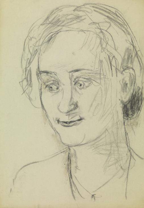 Sketch titled ‘Head of a Woman to the Right’‘, Marie-Louise Von ...