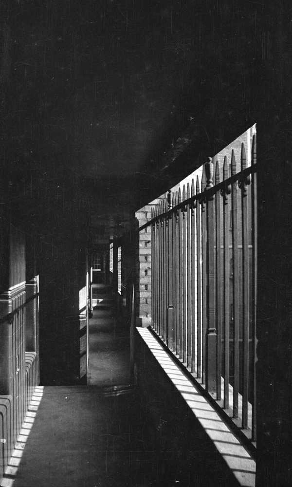 Black and white negative, Queen Alexandra Mansions, Judd Street, London ...