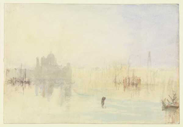 Santa Maria della Salute and the Dogana, Venice, at Sunset, across