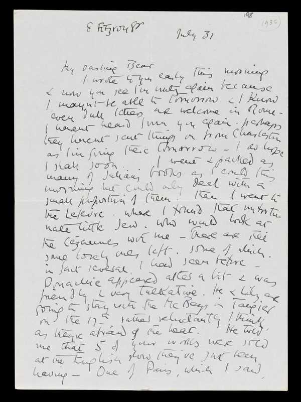 Letter from Vanessa Bell to Duncan Grant‘, Vanessa Bell, recipient ...