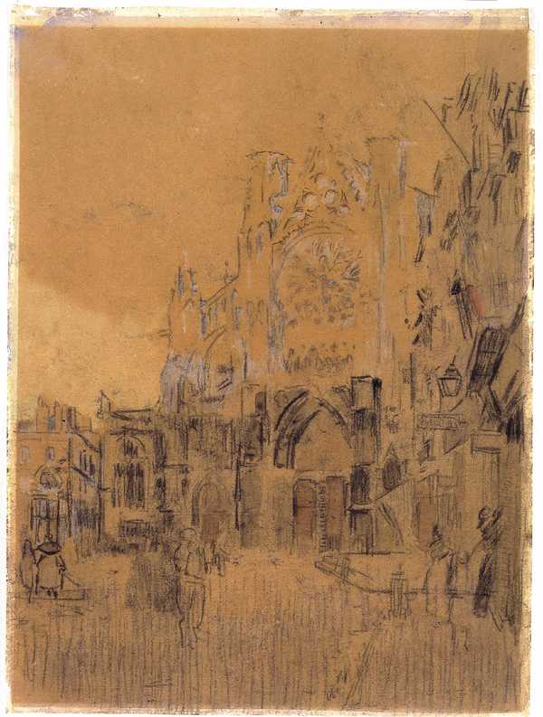Dieppe, Study No. 2; Facade of St Jacques