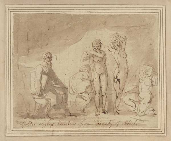 Apelles Singling Beauties from a Variety of Models