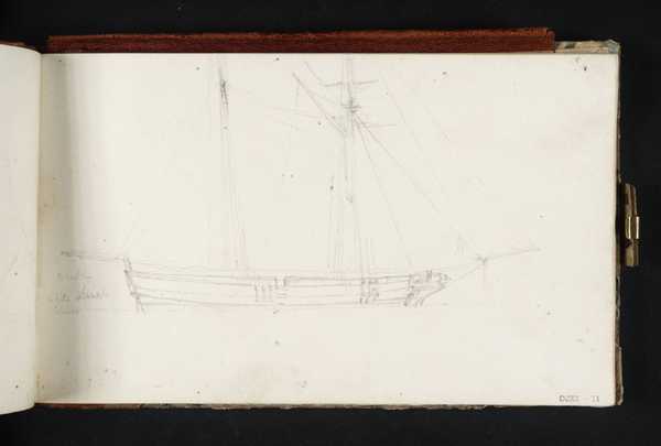  Two Masted Sailing Vessel Joseph Mallord William Turner 1821 Tate