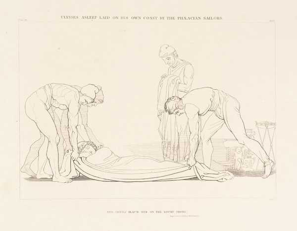Ulysses Asleep Laid on his Own Coast by the Phaeacian Sailors
