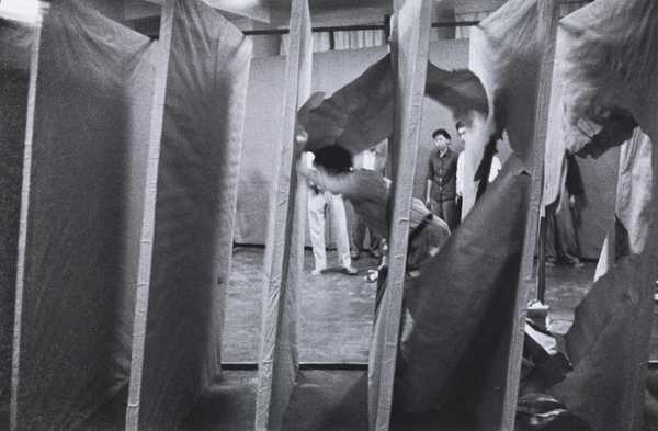 Murakami Saburo Passing Through 2nd Gutai Art Exhibition Kiyoji murakami-saburo-passing-through-2nd-gutai-art-exhibition-kiyoji