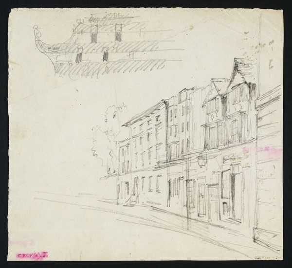 ‘A Row of Houses; Also Part of Man-of-War’s Hulk‘, Joseph Mallord ...