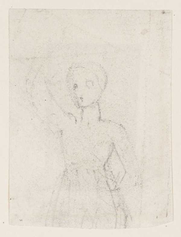 A Woman with Raised Arm, Half Length
