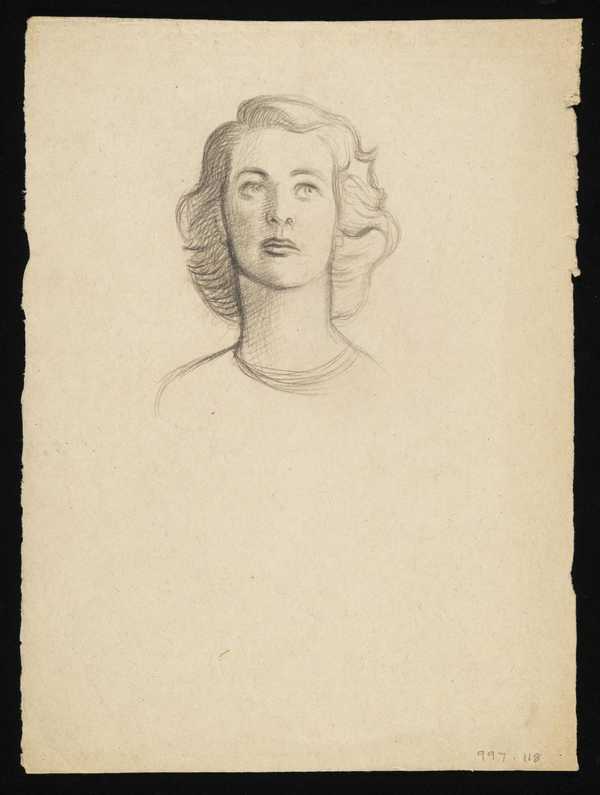 Study of the head of a young woman‘, Sir William Rothenstein‘, Sir ...