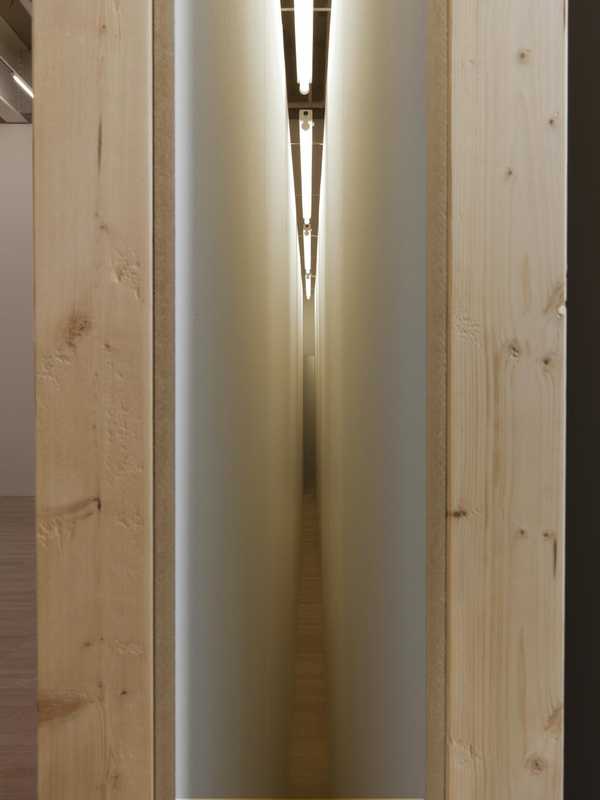 Corridor with Mirror and White Lights