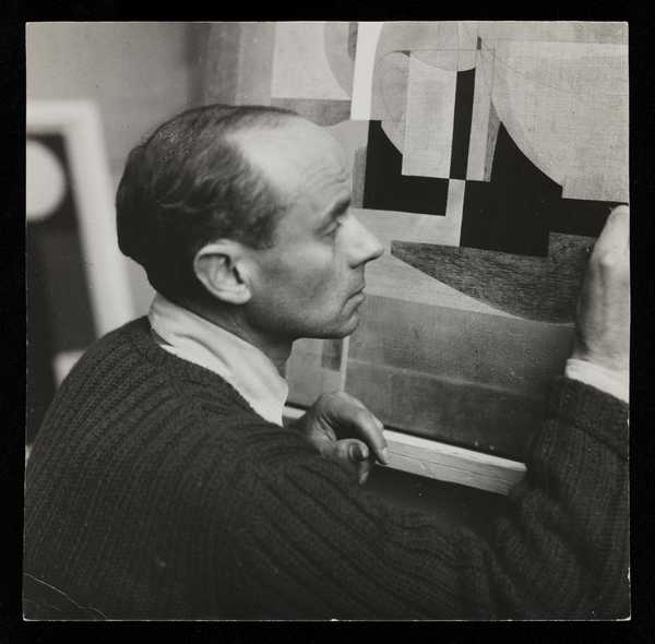 Photographs Of Ben Nicholson Working On A Still Life (1929-1935 