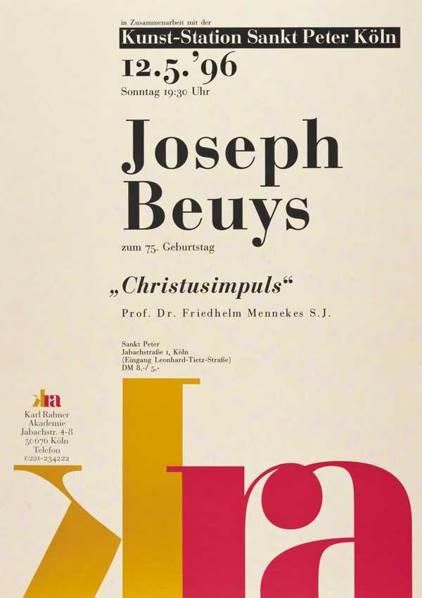 Joseph Beuys. Kahl Rahner Akademie