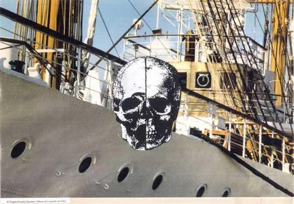 The Frigate ‘Escuela Libertad’ + Drawing by Leonardo da Vinci
