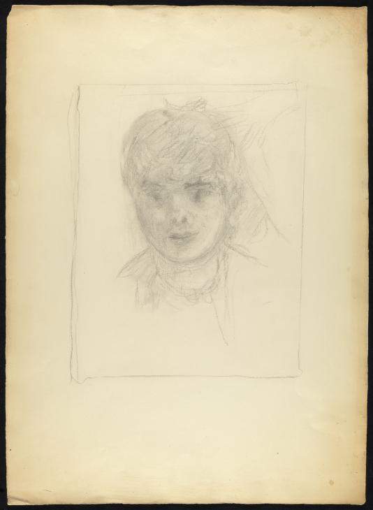 Sketch titled ‘Portrait Head (of a Woman)’‘, Marie-Louise Von ...