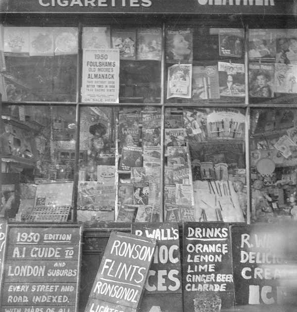 ‘Photograph showing shop front of a newsagents‘, Nigel Henderson, [c ...