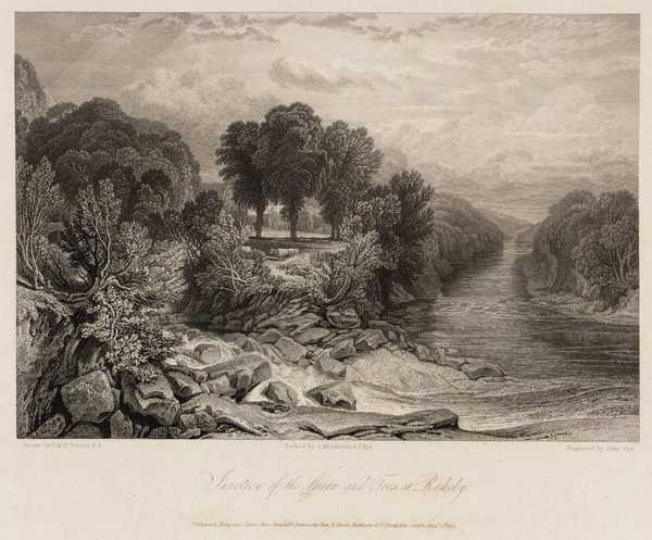 Turner Rokeby ‘Junction of the Greta and Tees at Rokeby‘, after Joseph Mallord ...