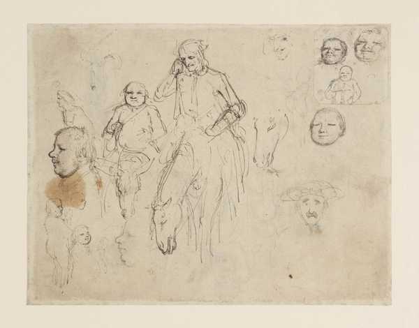 Studies for ‘Don Quixote’. Verso: Studies of Lear, Diana, Etc.