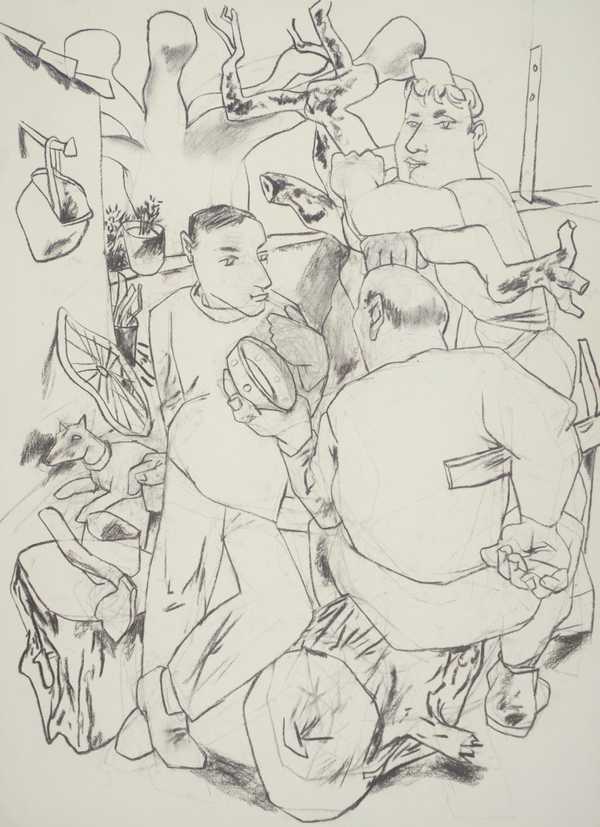 Figures in a Farmyard