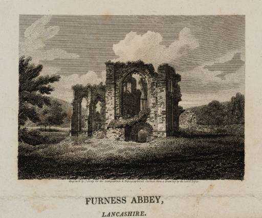 Furness Abbey, Lancashire, engraved by J. Greig