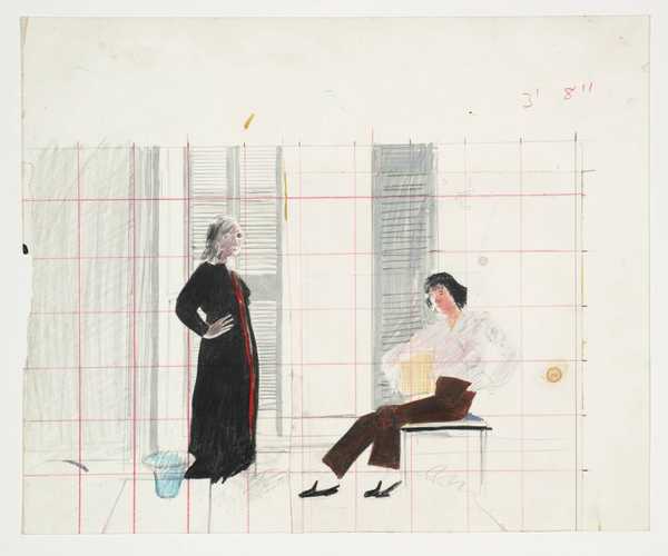 ‘study For ‘mr And Mrs Clark And Percy‘ David Hockney 1970 Tate