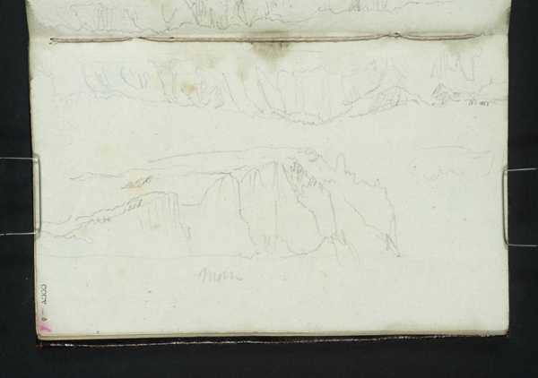 ‘Two Sketches of the Cliffs at Moen, from the Sea‘, Joseph Mallord ...